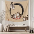 thumbnail image 5 of Brown Cute Cat Large Tapestry for Bedroom Wall Hanging Tapestry, Modern Art Ceiling Backdrop Tapestries Poster Blanket Wall Decor for Teens Room Living Room Dorm 85" x 90", 5 of 8