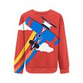thumbnail image 6 of MVRLSH Essentials Hoodies for Women Graphic Print Crewneck Long Sleeve Casual Fashion Oversized Spring Fall Layering Daily Outfit Match Sweatshirt Red - M, 6 of 7