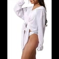 thumbnail image 2 of Cárdigan de Color Liso para Mujer, para Playa, Vacaciones, Informal, para Bikini, Traje de Baño, Protección Solar un Tamaño, 2 of 9