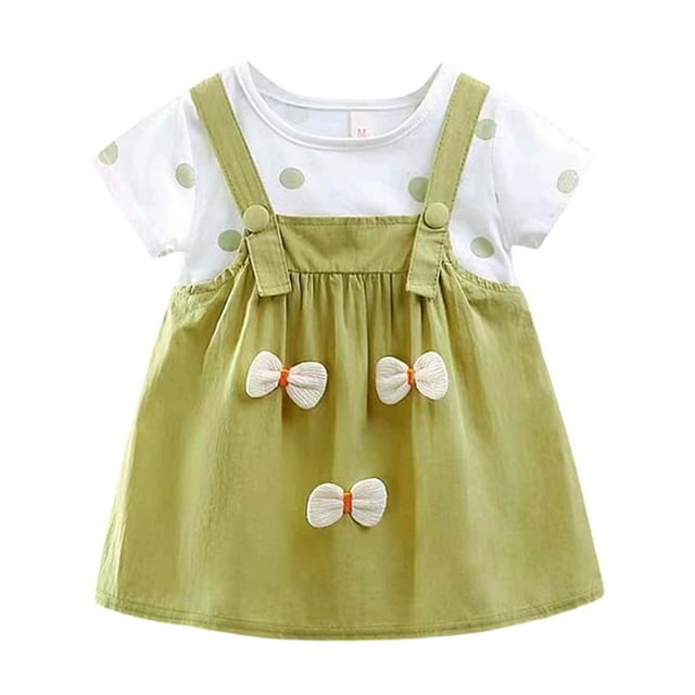 Robes pour Filles Robe d'Été à Imprimé Floral pour Bébés Filles à Manches Courtes Tenue Décontractée pour Bébés et Tout-Petits de 3 à 18 Mois pour Usage Quotidien