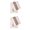 thumbnail image 1 of Caminos de de macramé empalmados de 2 piezas, borlas huecas rústicas para bohemio, 1 of 9