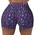 thumbnail image 2 of Uemuo Dance Skull Star Pattern Women Workout Impact Shorts Scrunch Butt Lifting Gym Shorts Seamless Booty Biker Shorts-XX-Large, 2 of 8