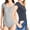 2PK: HGREY/CHARCOAL, variant on Women & Juniors Solid Short Sleeve Scoop Neck Cotton Bodysuit Leotard with Snap Crotch Bottom (CHARCOAL GREY, S)