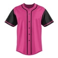 thumbnail image 3 of Pink Baseball Jersey for Men Hip Hop Hipster Button Down Shirts Sports Uniforms, 3 of 5