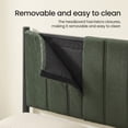 thumbnail image 2 of LEDREM Twin Size Metal Bed Frame with Upholstered Headboard and Footboard, 12.4-Inch Underbed Clearance, 550 lb Capacity, Easy Assembly, Forest Green, 2 of 6