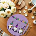 thumbnail image 2 of Round Placemats Happy Mask Gnomes 15 inch Set of 4 Table Mats for Dining Table Purple Mardi Gras Firework Heat Resistant Non-Slip Kitchen & Home Decorative Place Mat Set, 2 of 8