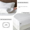 thumbnail image 3 of Simple&Opulence 100% Washed Linen Sheet Set-Natural French Flax Bed Sheet-4 Pcs Breathable,Ultra Soft,Farmhouse Bedding (1 Flat Sheet,1 Fitted Sheet,2 Pillowcases) with Lace Hemstitch-White, King, 3 of 6