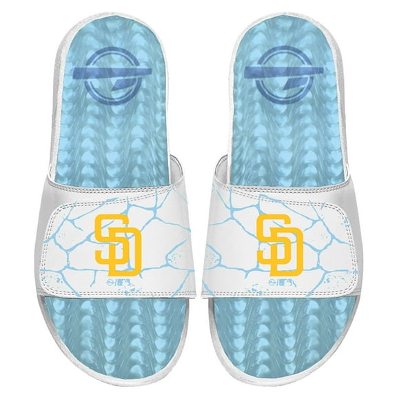 Men's ISlide  White San Diego Padres Ice Gel Slide Sandals