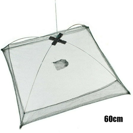 Portable Folded Fishing Net Baits Mesh Trap Durable for Shrimp Minnow  Crayfish New 