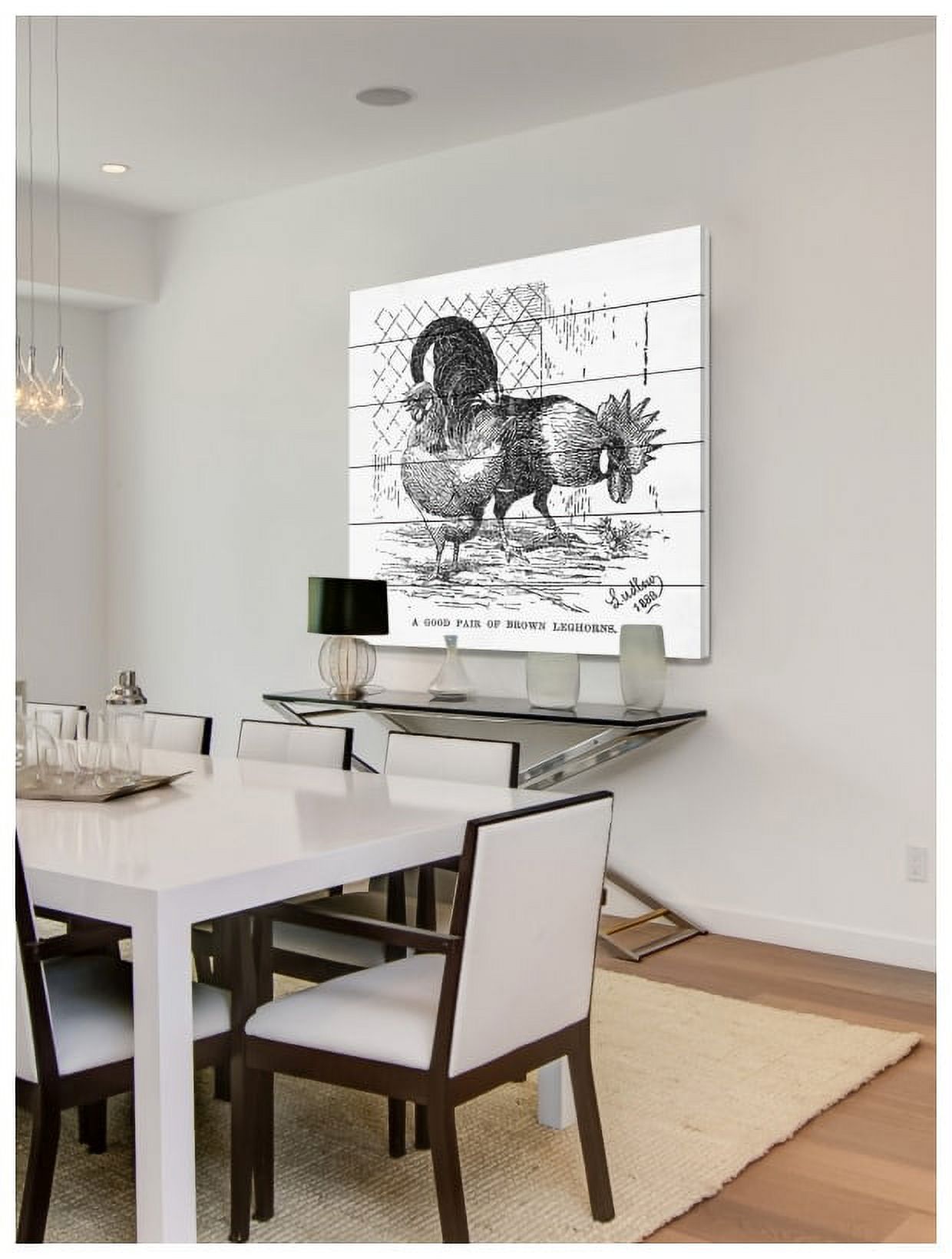 Marmont Hill "Brown Leghorns" Painting Print on White Wood