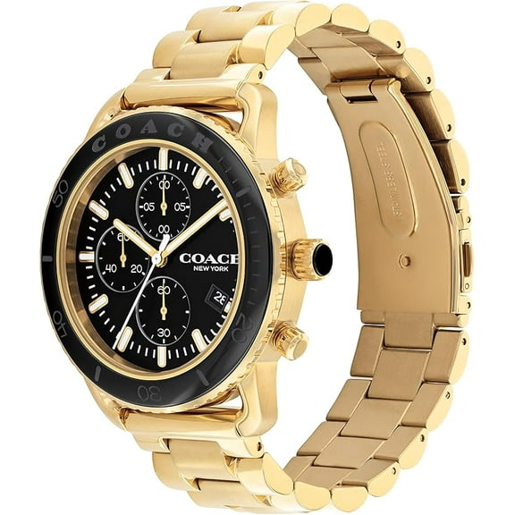 COACH Men's Chronograph Cruiser Gold-Tone Bracelet Watch 44mm 14602596