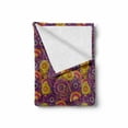thumbnail image 2 of Vintage Soft Flannel Fleece Blanket, Traditional Paisley Motifs Pattern Oriental Design Flower Ornaments Curvy Antique, Cozy Plush for Indoor and Outdoor Use, 60" x 80", Multicolor, by Ambesonne, 2 of 6