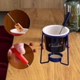 thumbnail image 6 of QSTDGVPW Chocolate Fondue Pot Dessert Home Heater Warmer Dinner Snack Ceramic Hot Pot Blue, 6 of 9