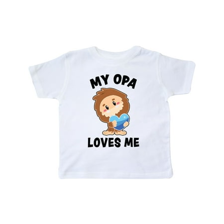 

Inktastic Cute Bigfoot My Opa Loves Me Gift Toddler Boy Girl T-Shirt