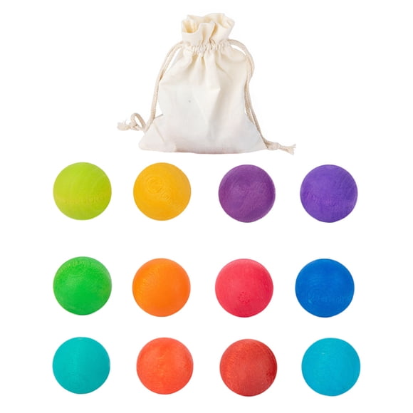 KAKOWELY 1 Set Kids Wood Balls Color Matching Toy Colored Ball Matching Toy Early Education Toy,7.68"X6.1"X1.18"