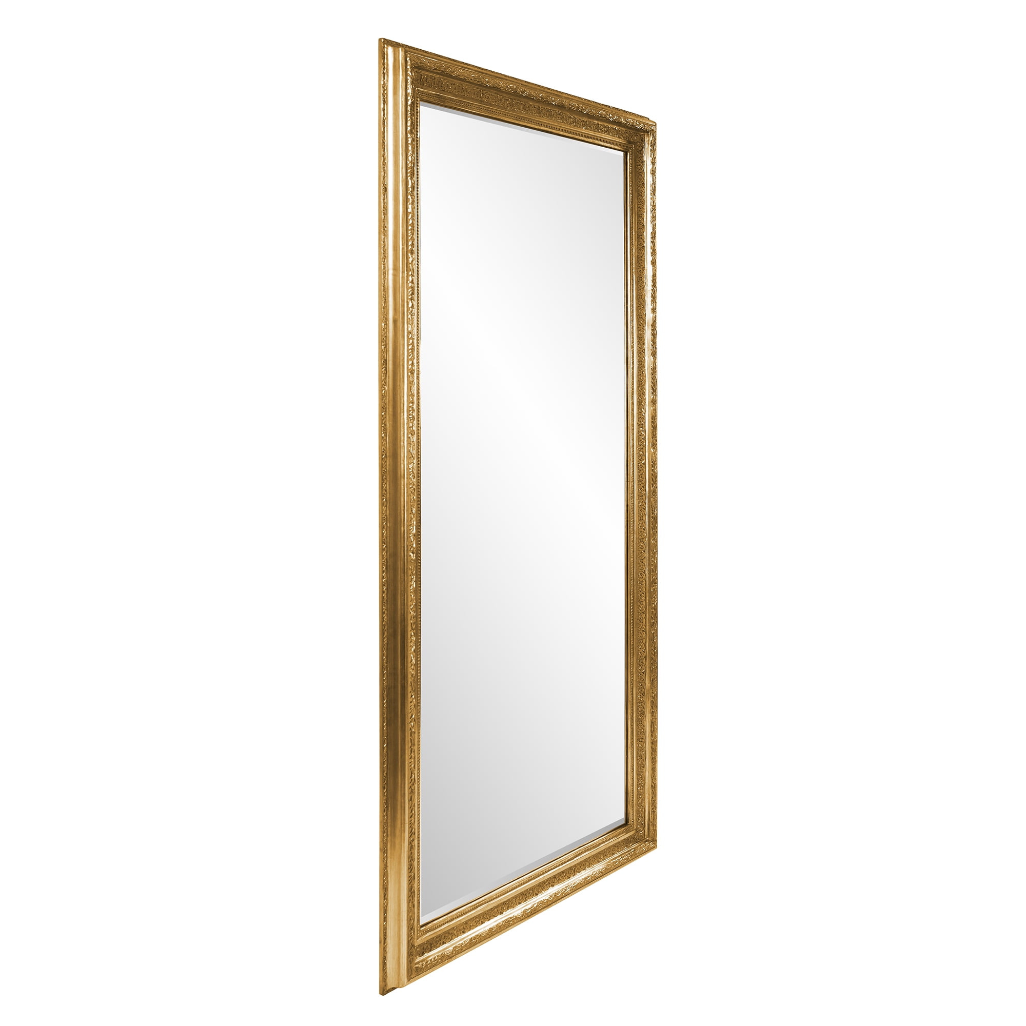 Tyler Dillon Rectangular Wood Framed Full Length Gold Wall Mirror - 78"H x 48"W x 2.5"D
