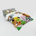 thumbnail image 2 of Ambesonne Cartoon Bedding Set 4 Pcs, Tropical Jungle Animals, Queen, Multicolor, 2 of 2