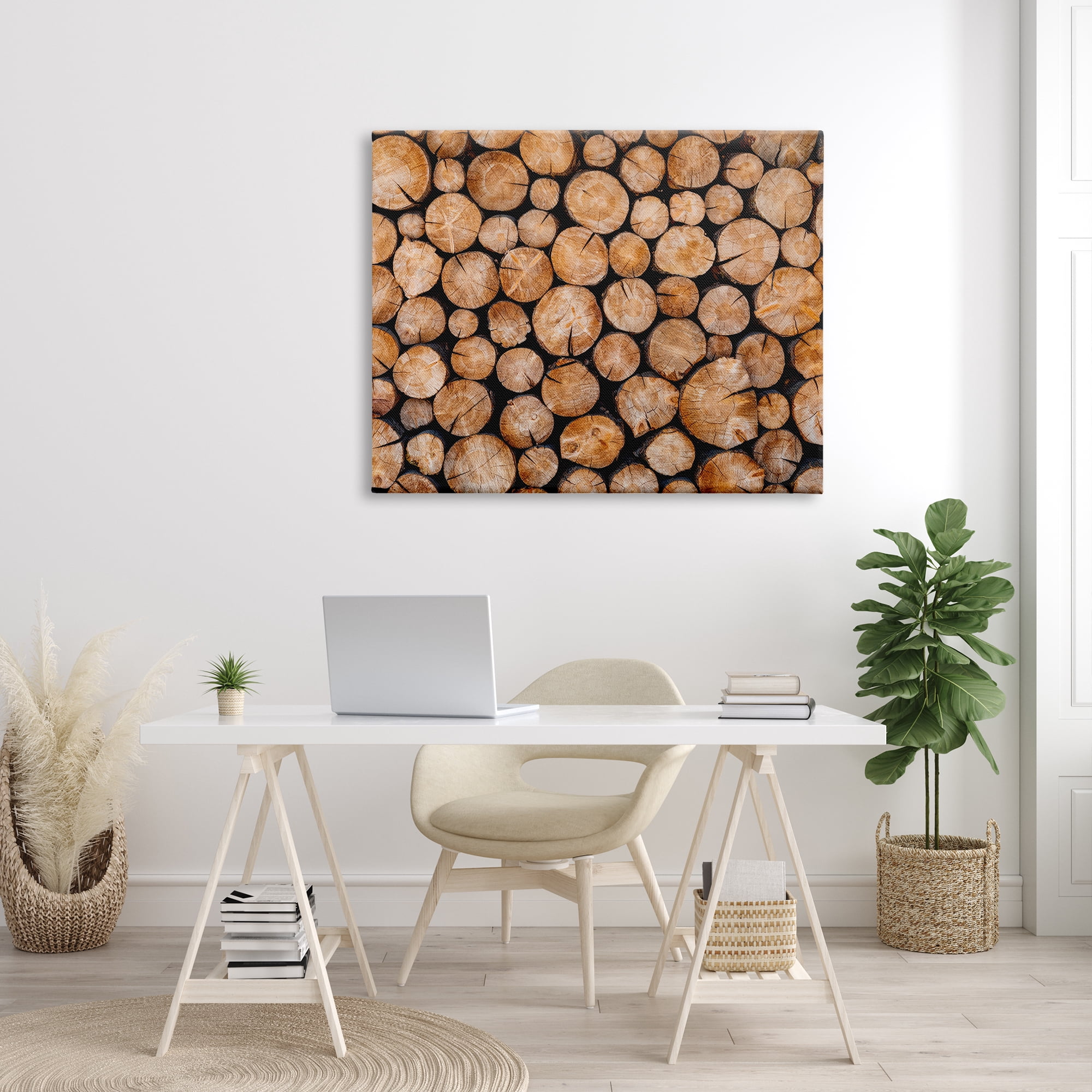 Stupell Industries Tree Logs Lumber Aerial View Modern Photography Photograph Gallery Wrapped Canvas Print Wall Art, Design by Jeff Poe Photography