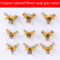 thumbnail image 2 of Válvula de gas de tres vías con mango de disco, válvula de gas de 4 puntos, válvula de ángulo de oveja pagoda en forma de Y, válvula de bola de alambre interior y exterior de latón, 2 of 4