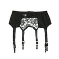 thumbnail image 2 of LAMIRO High Waist Garter Belt Mesh Suspender Belt 6 Straps Garter Belt, 2 of 4