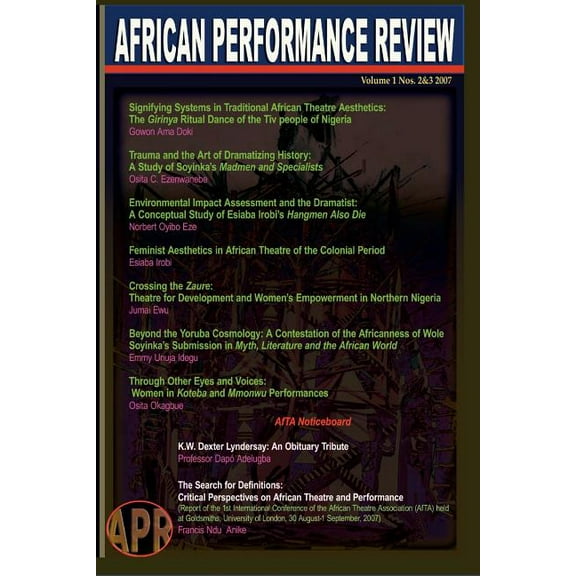 African Performance Review Vol 1 Nos 2&3 (Paperback)