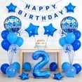 thumbnail image 3 of Set de globos para fiesta HAUCIAJEIN 32" azul para 2.º cumpleaños, 3 of 5