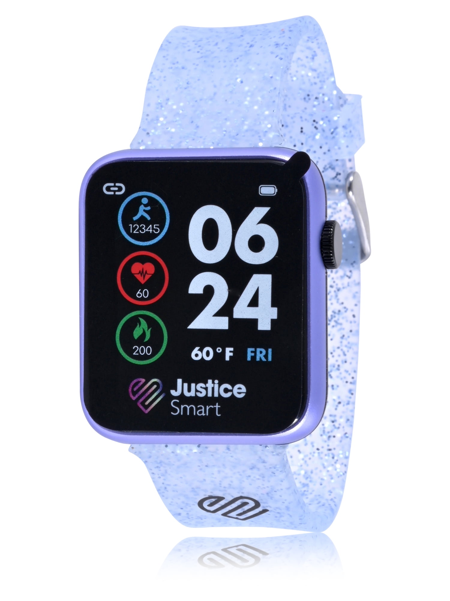 Justice Unisex Tween Smartwatch with Blue Glitter Band - JSE4228WM