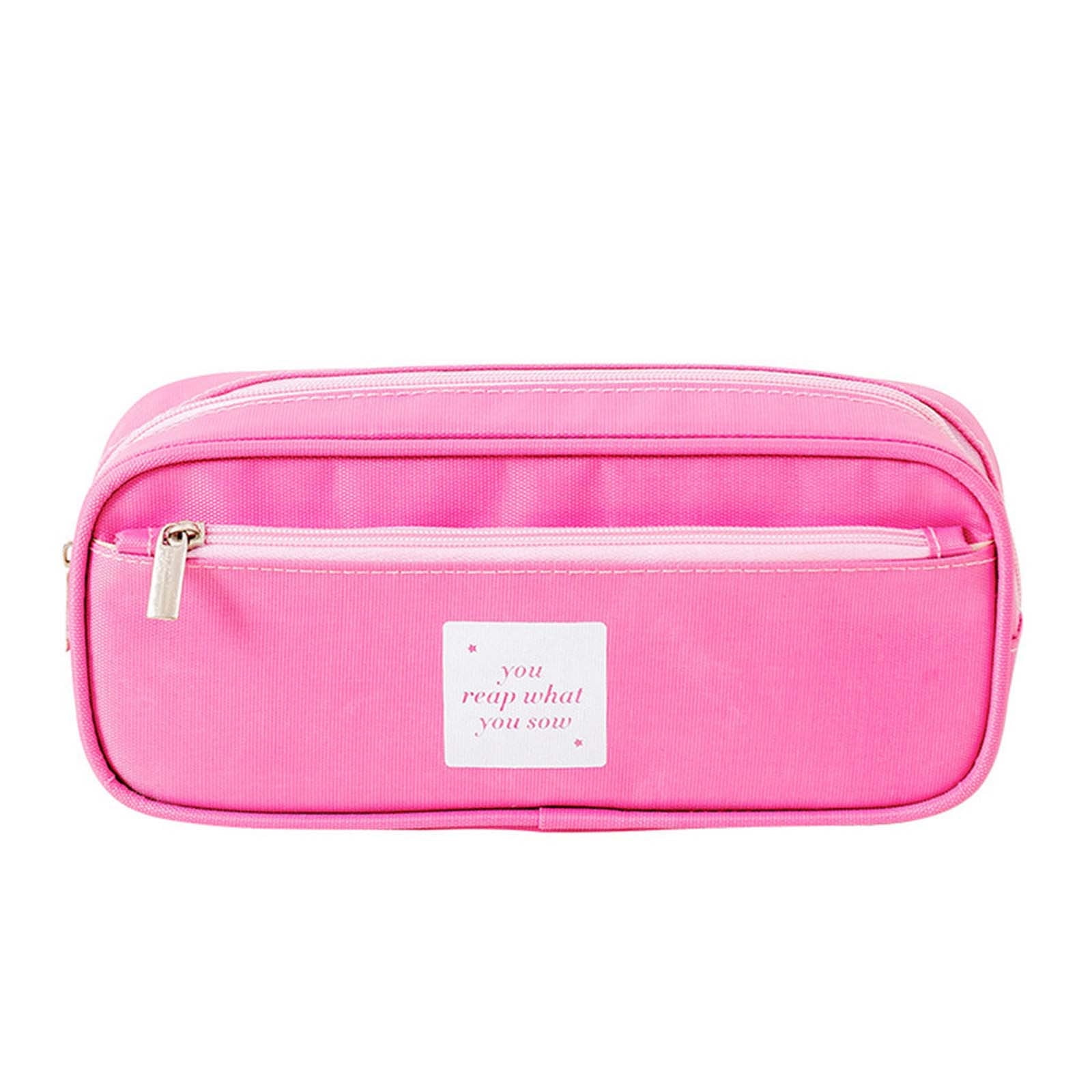 Stationery Large Pencil Bag with Handle Strap Durable Pencil Case with Two  Compartments - Shape1