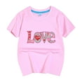 thumbnail image 5 of Godom Short Sleeve Shirt for Girls Crewneck T-Shirt Tee Summer Cute T Shirts, 5 of 5