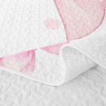 thumbnail image 5 of Erosebridal Pink Bowknot Quilt King,Kawaii Round Spots King Coverlet Set For Girls,3 Pieces, 5 of 7