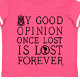 thumbnail image 4 of Inktastic Jane Austen Good Opinion Quote Girls Toddler T-Shirt, 4 of 5