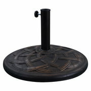ACEGOSES Patio Umbrella Resin Base 42 lbs, Antique Bronze Casting finish, Suitable up to 11ft Market Umbrella