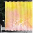 thumbnail image 4 of Ambesonne Spring Shower Curtain, Flower Butterfly Colored, 69"Wx75"L, Earth Yellow Pale Pink, 4 of 5