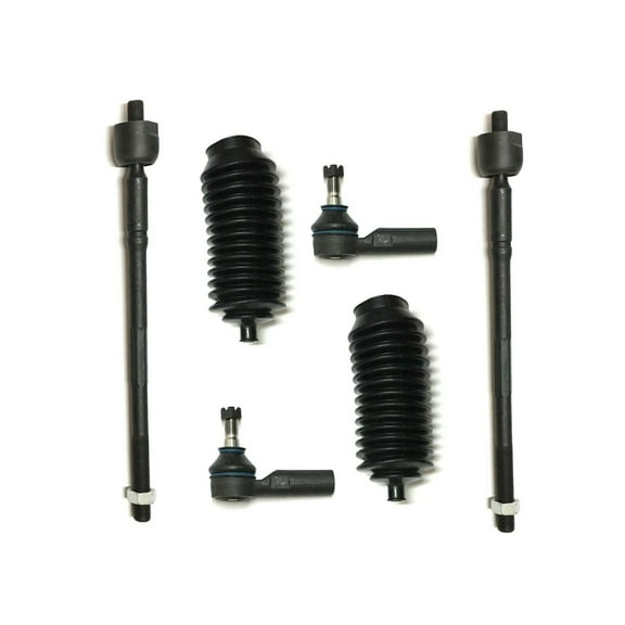 6 Pc Front Outer & Inner Tie Rod Ends Rack & Pinion Bellow Boots Front Steering Kit Fits select: 1997-2001 TOYOTA CAMRY, 1997-2004 TOYOTA AVALON