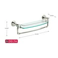 thumbnail image 3 of Delta Cassidy 18" Glass Shelf with Removable Bar, Polished Nickel, 3 of 4