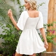 thumbnail image 3 of Valcatch Womens Dresses 2024 Spring Summer Deep V Neck Elegant Bow Tie Mini Dress S-XL, 3 of 4