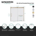thumbnail image 5 of Kingston SSD60608SL1 Toledo 60" W x 60" H Left Handed Tub Door in Polished Chrome, 5 of 8