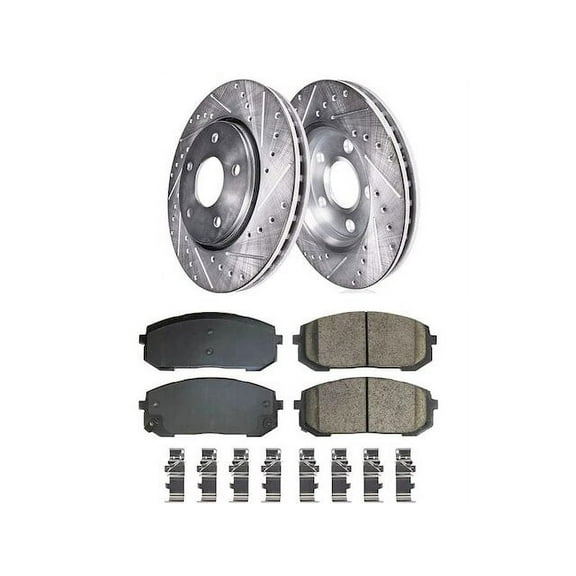 Front Brake Pad and Rotor Kit - Compatible with 2021 - 2023 Hyundai Elantra 2022