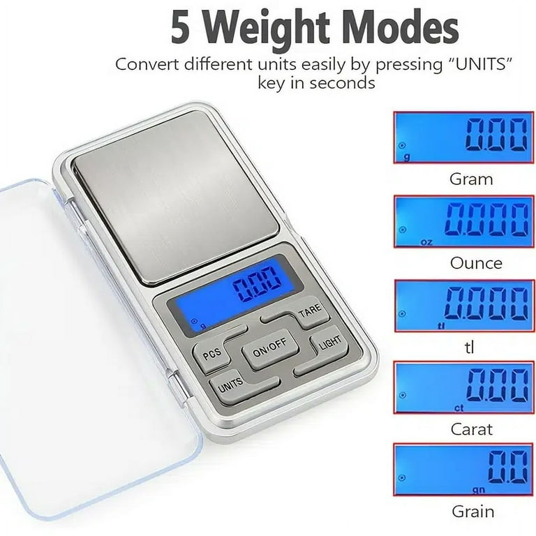 Frienda Mini Portable Gram Scale 200g 001g Mini Digital Pocket Scale Car Key Shape Electronic Scale with Battery for Jewelry, Herb, Food