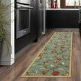 thumbnail image 1 of Ottomanson Ottohome Collection Non-Slip Rubberback Floral Leaves Design Indoor Rug, 1 of 7