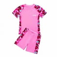thumbnail image 1 of KYAIGUO 5-16T Kids Girls Sleeveless Ruffle Swimsuit Ruffle Bathing Suit Toddler 2-Piece Tankini Sets Swimwear, 1 of 9
