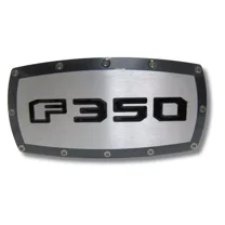 Ford F-350 Billet Aluminum Tow Black Hitch Cover Plug Official Licensed