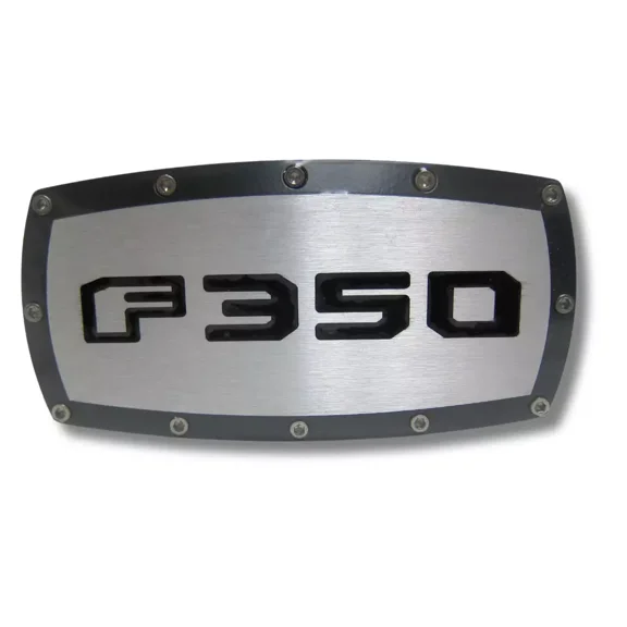 Ford F-350 Billet Aluminum Tow Black Hitch Cover Plug Official Licensed