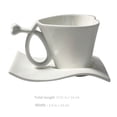 thumbnail image 2 of EeaseMX 1 juego de taza de café en forma de corazón, taza de cerámica, taza de café, platillo, taza para beber agua, 2 of 7