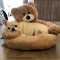 thumbnail image 4 of Super Soft Pet Bed Winter Warm Cute Bear Hug Cat Sleeping Mat Plush Large Puppy Dogs Cushion Sofa Comfort Pet Supplies ShopWise Round, 4 of 10