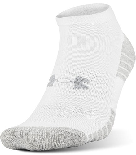 Under Armour HeatGear Performance 6 Pair No Show Socks White Size Large for sale online 