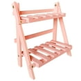 thumbnail image 2 of UDIYO Foldable Ladder Plant Stand, 2 Tier Wooden Plant Shelf, Plant Pots Rack for Indoor/Outdoor, 2 of 7