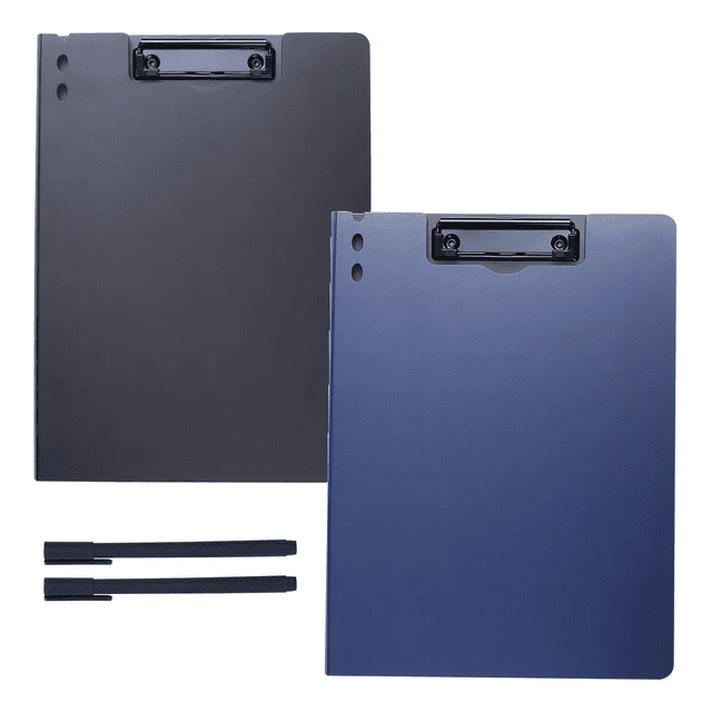 2pcs Carpetas Portapapeles Tabla Folder Carta Organizador Portapapeles Xtellar azul