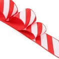 thumbnail image 4 of Red White Stripes Ribbon 5 M 38mm Red White Candy Cane Garland Gifts Wrapping Wreaths Bows Christmas Ribbon Stripe Gifts Wrap, 4 of 6