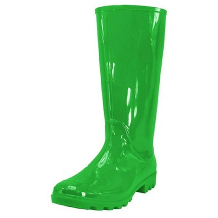 

Shoes 18 Womens Classic Rain Boot with Buckle 8 Green Rain